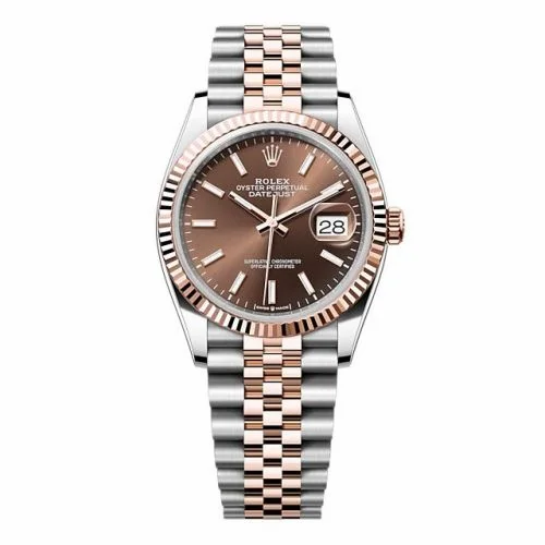 Rolex Datejust 36 Stainless Steel - Everose / Fluted / Chocolate / Jubilee 126231-0043 (M126231-0043)